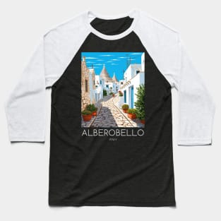 A Pop Art Travel Print of Alberobello - Italy Baseball T-Shirt